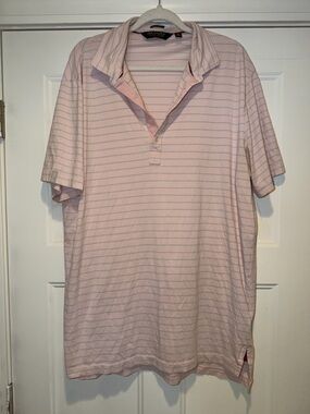 Polo by Ralph Lauren Pink Striped Short-Sleeve Golf Polo